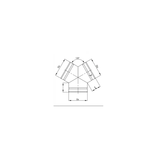 TRÓJNIK OCYNK "Y" FI 180 120ST  WEN