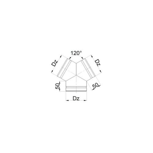 TRÓJNIK OCYNK "Y" FI 350 120ST  WEN