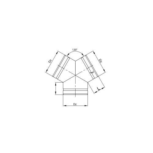 TRÓJNIK OCYNK "Y" FI 230 120ST  WEN