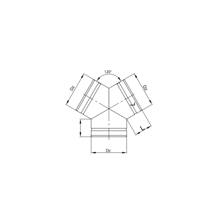 TRÓJNIK OCYNK "Y" FI 230 120ST  WEN