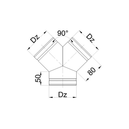 TRÓJNIK OCYNK "Y" FI 250 90ST  WEN