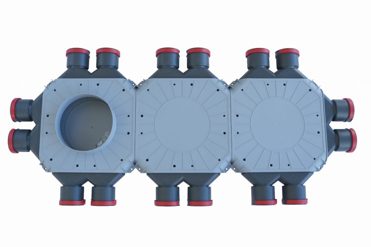 Rozdzielacz rekuperacji skrzynka rozdzielcza 16x75/200/TPK z przyłączem 200mm — zdjęcie 5
