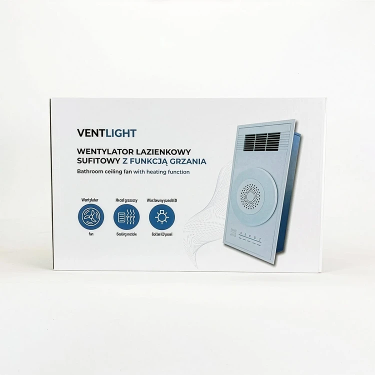 Wielofunkcyjny panel sufitowy 4w1 ventlight: ogrzewanie, oświetlenie led, wentylacja i wyciąg wentylator łazienkowy VL-O/2650 — zdjęcie 10