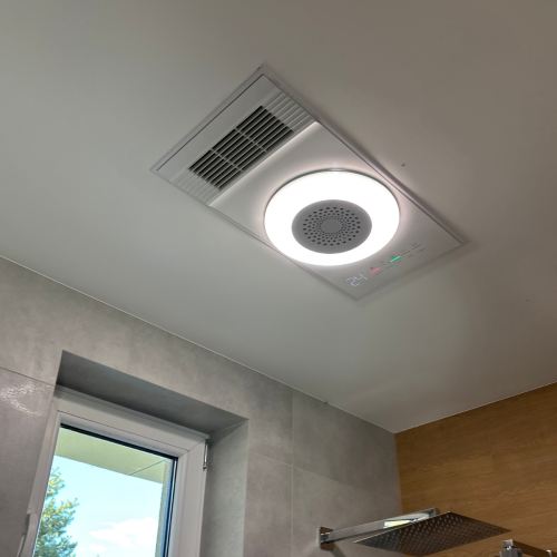 Wielofunkcyjny panel sufitowy 4w1 ventlight: ogrzewanie, oświetlenie led, wentylacja i wyciąg wentylator łazienkowy VL-O/2650