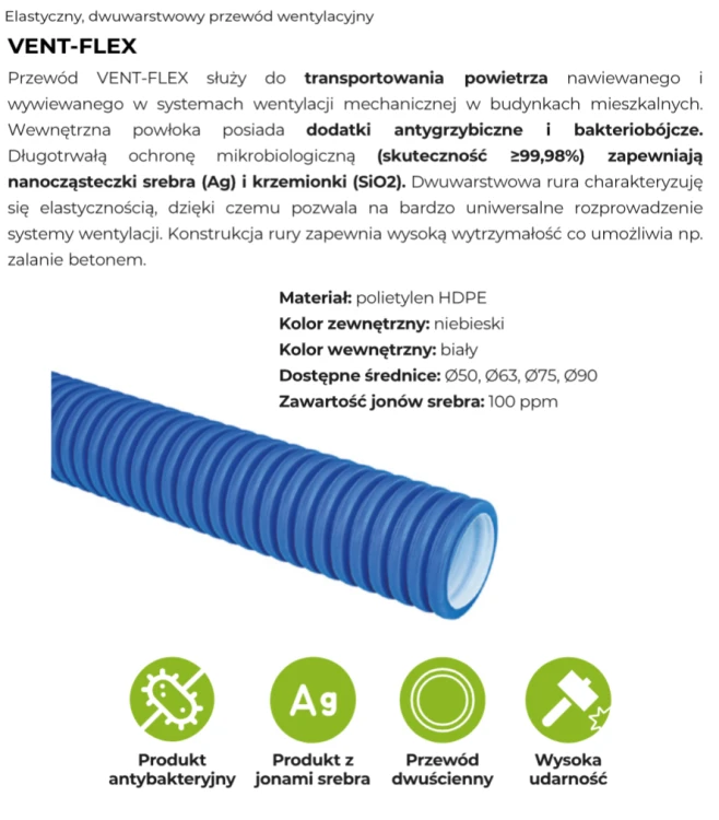 Przewód vent-flex FI 90, 50MB — zdjęcie 2