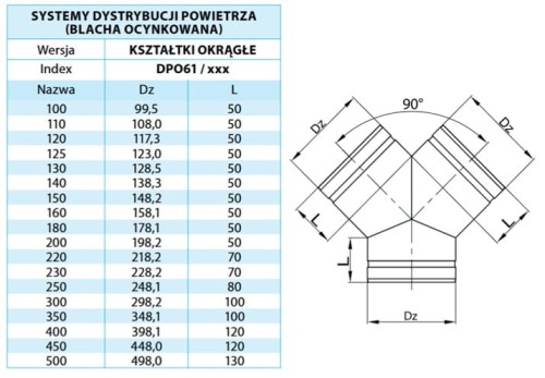 Trójnik ocynk "Y" FI 300 90ST WEN — zdjęcie 4