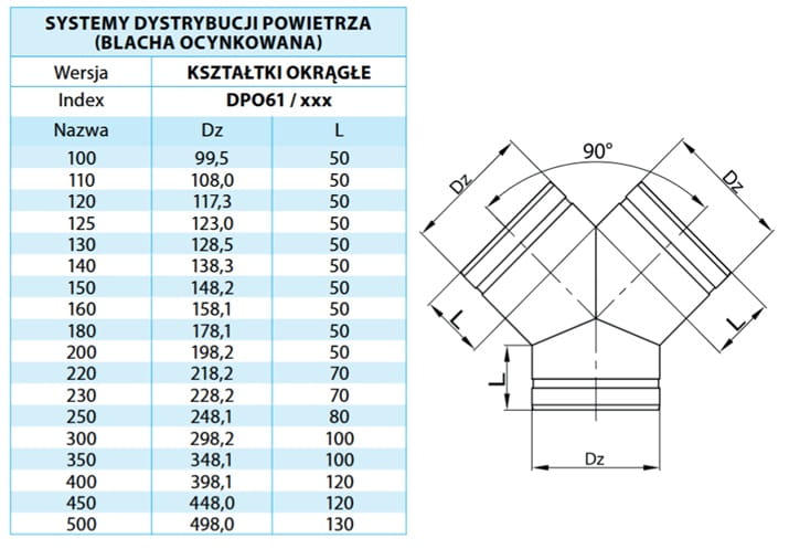 Trójnik ocynk "Y" FI 350 90ST WEN — zdjęcie 4
