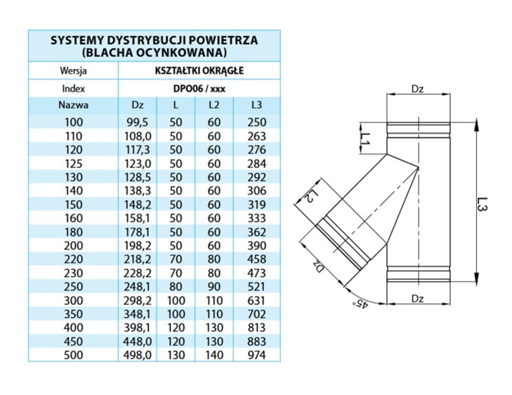 Trójnik ocynk "T" FI 250 45ST WEN — zdjęcie 4