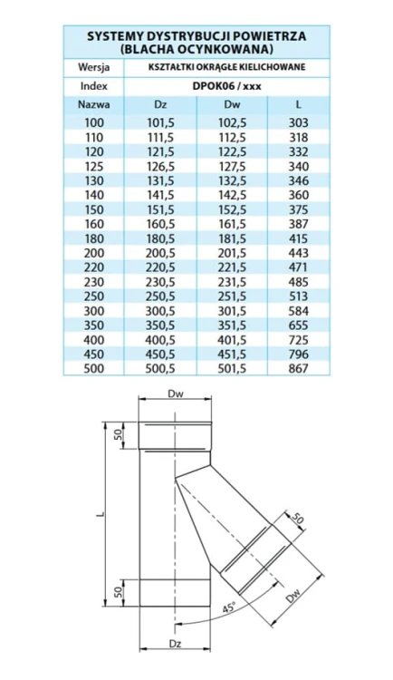 Trójnik ocynk "T" FI 300 45ST K/N — zdjęcie 5