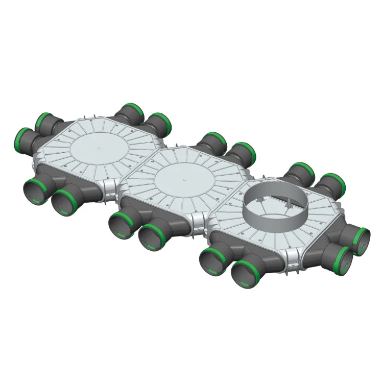 Rozdzielacz rekuperacji skrzynka rozdzielcza 16x75/200/TPK z przyłączem 200mm