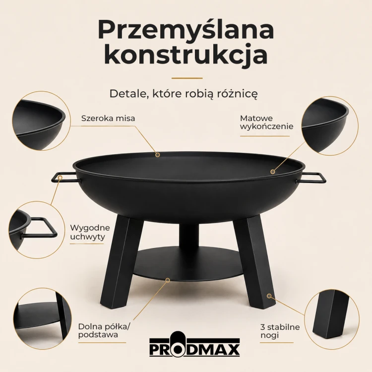 Palenisko ogrodowe FIRE BOWL składane 58cm — zdjęcie 3