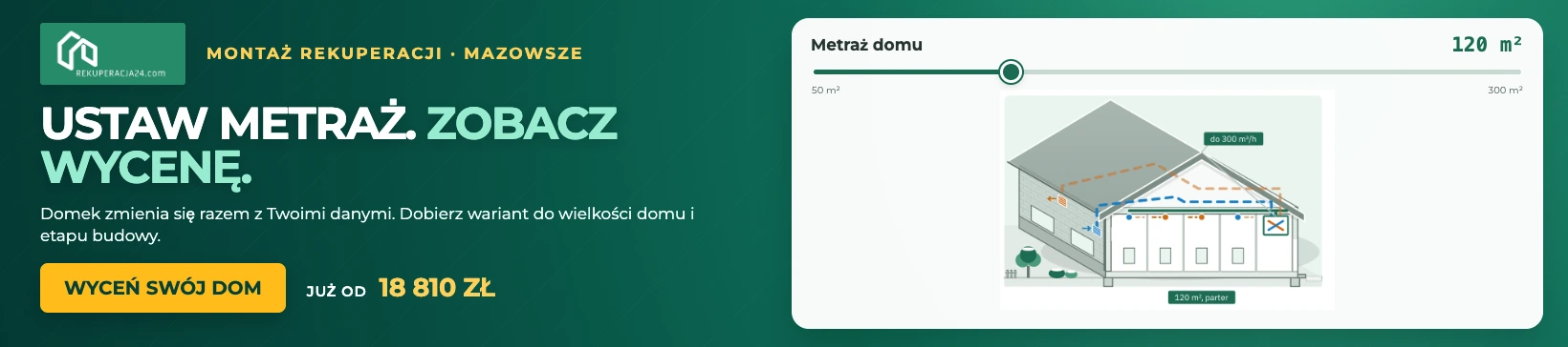 Rekuperacja z montażem 