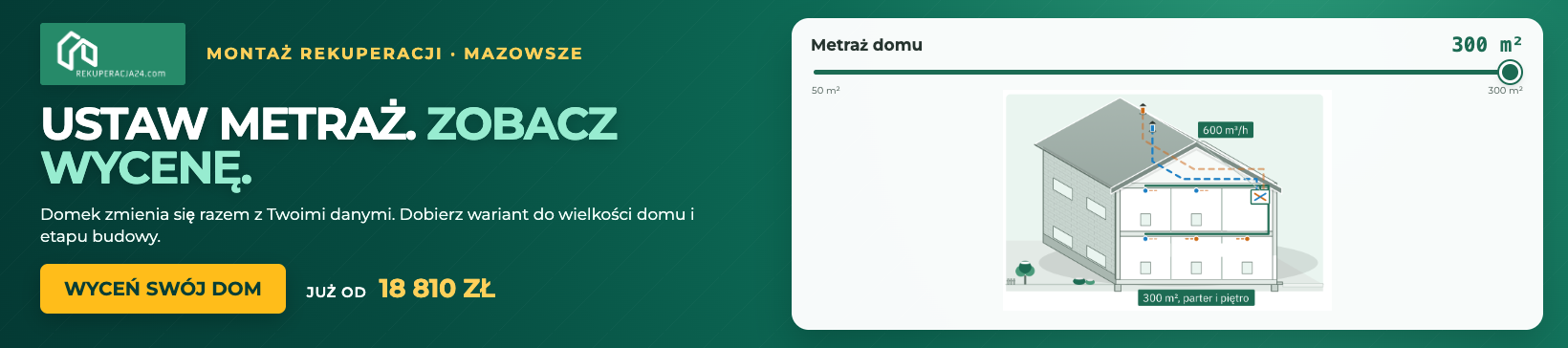 Rekuperacja z montażem 